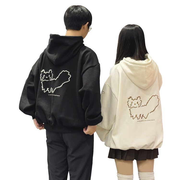 HOOKKA HOOKKA STUDIO（フカフカスタジオ）の「Meoww Embroidery Hoodie（Tops）」