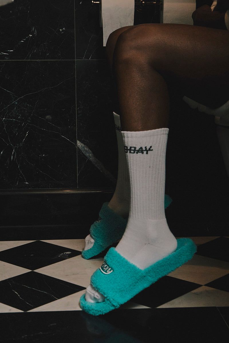 G'day furry sandals (mint)