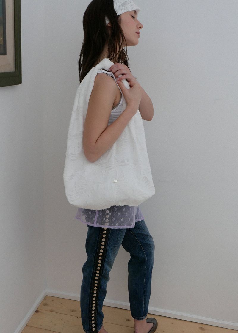 Knot Lace Shoulder Bag_White