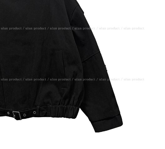 Senan Unbalance High-Neck Belted Jacket