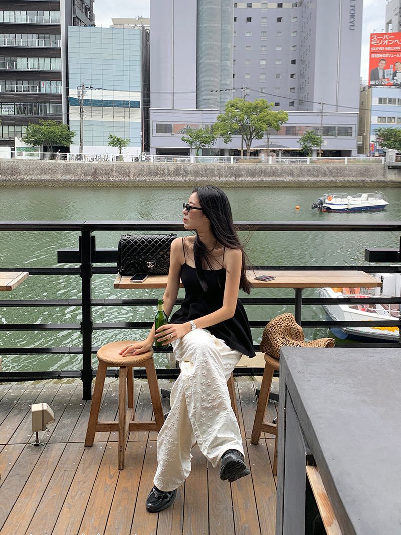 [MADE] PESTO FLOWER WIDE PANTS
