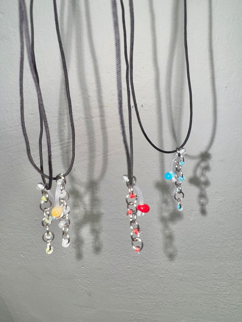 Pierced beads choker (4color)