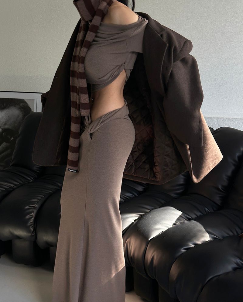 Petit striped scarf muffler