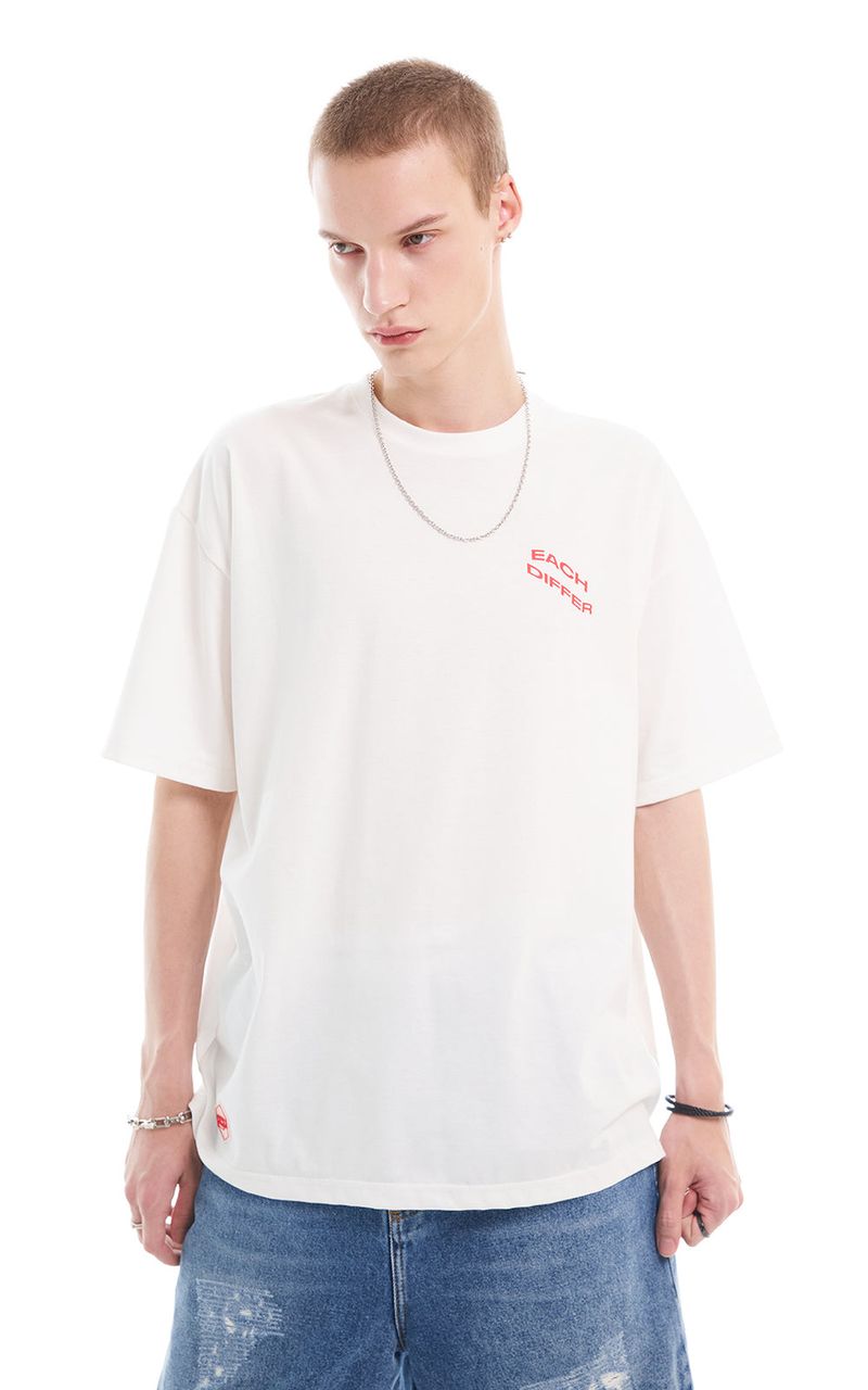 REFLECTIVE OVER SIZE T-SHIRT_WHITE