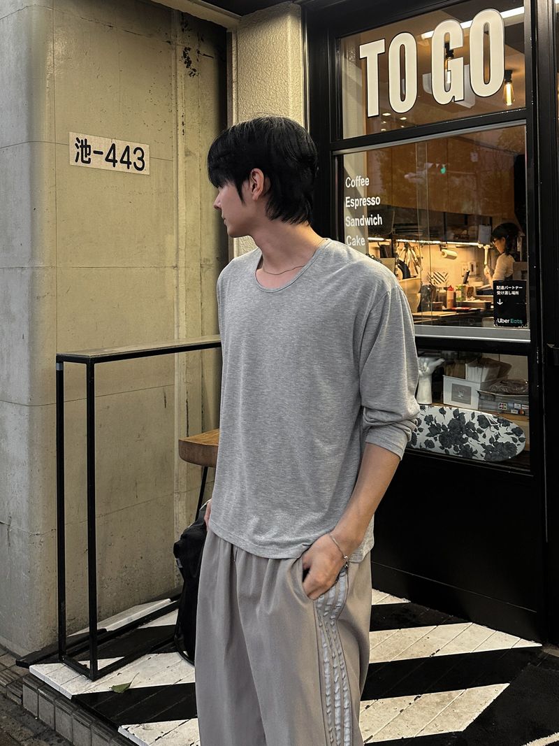 Rome Soft U-Neck Long Sleeve Tee
