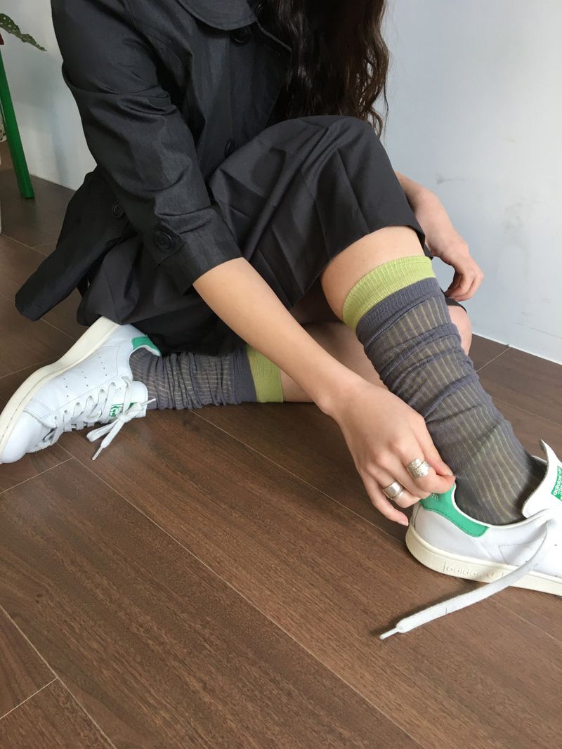 Ruben See-Through Knee Socks (2color)