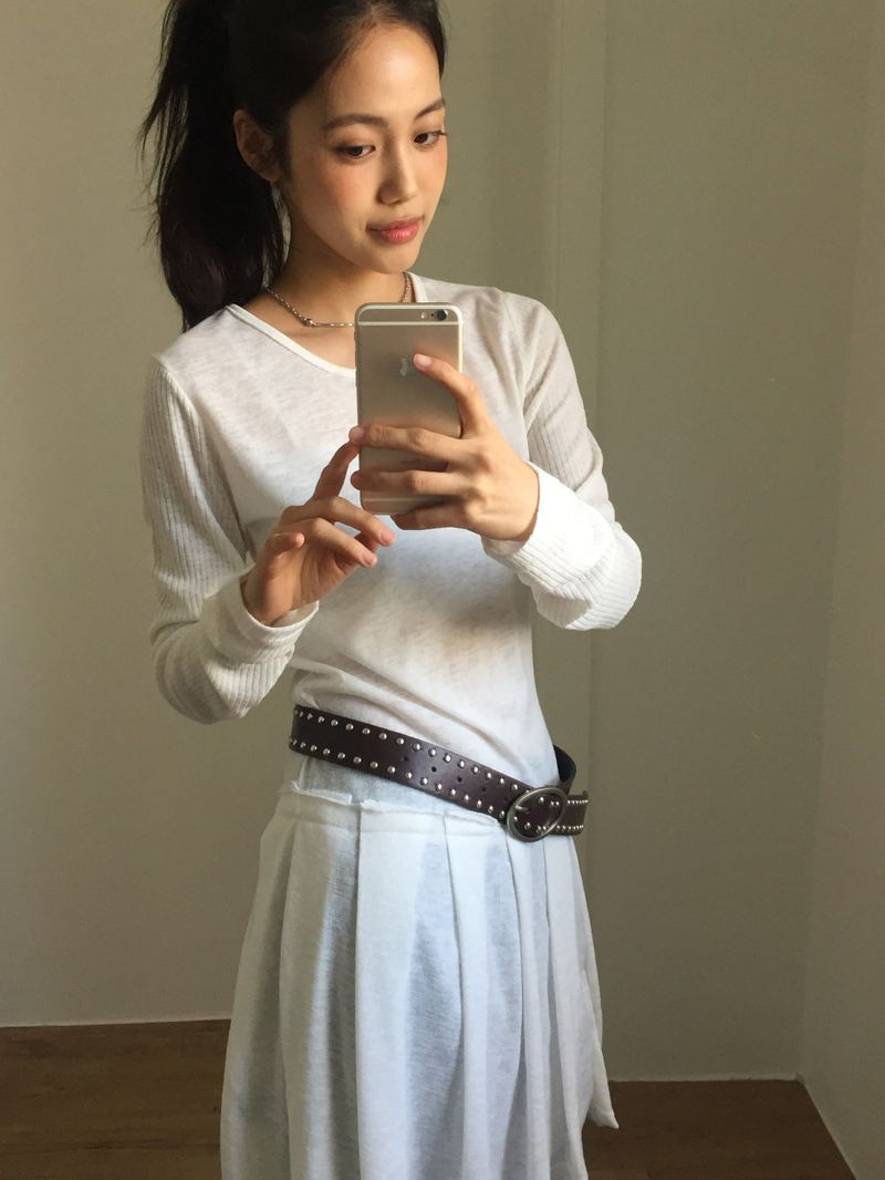 Low Knit Pleated One-Piece (3color) 