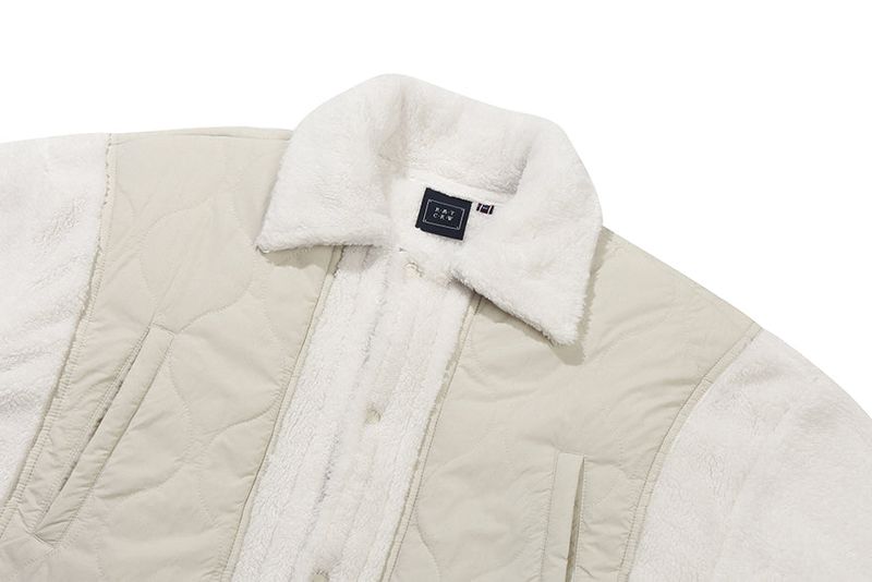 SHOULDER QUILTING JACKET_OATMEAL