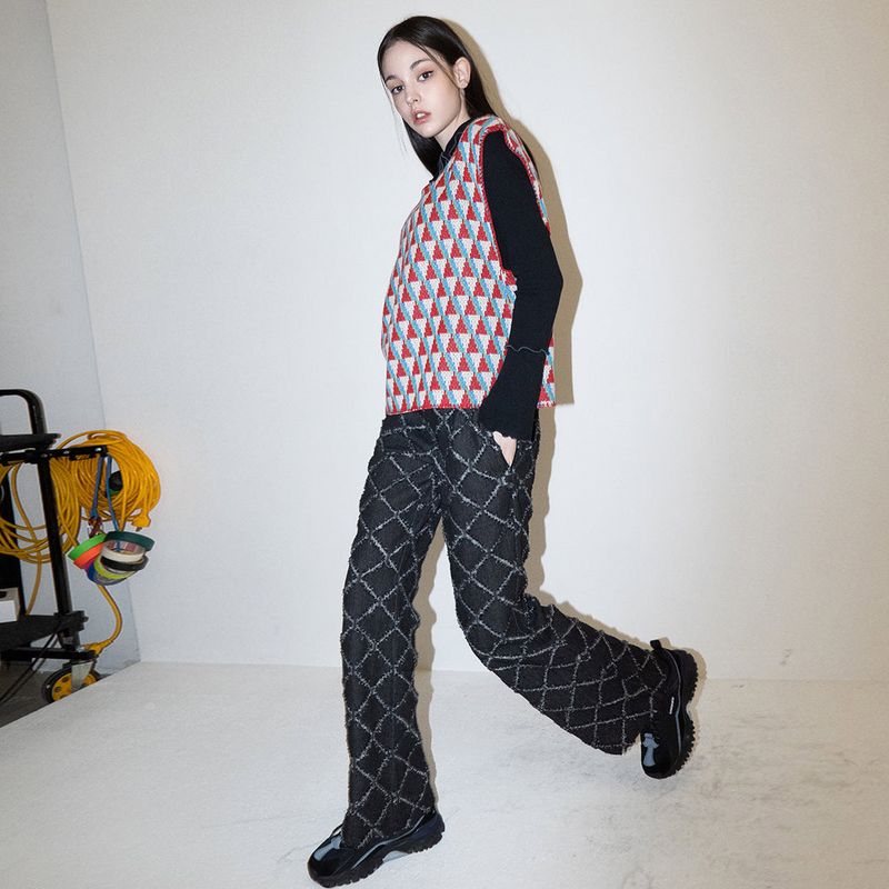 b able two(ビーエイブルトゥー)の「Fantasia Denim Pants (BLACK)(Pants)」