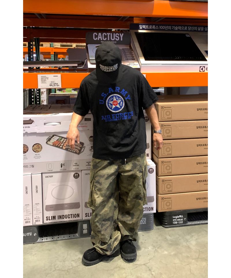Camo Rip Nylon Cargo Pants