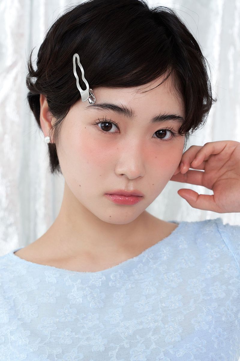 [2SET] metal wave hair pin - silver