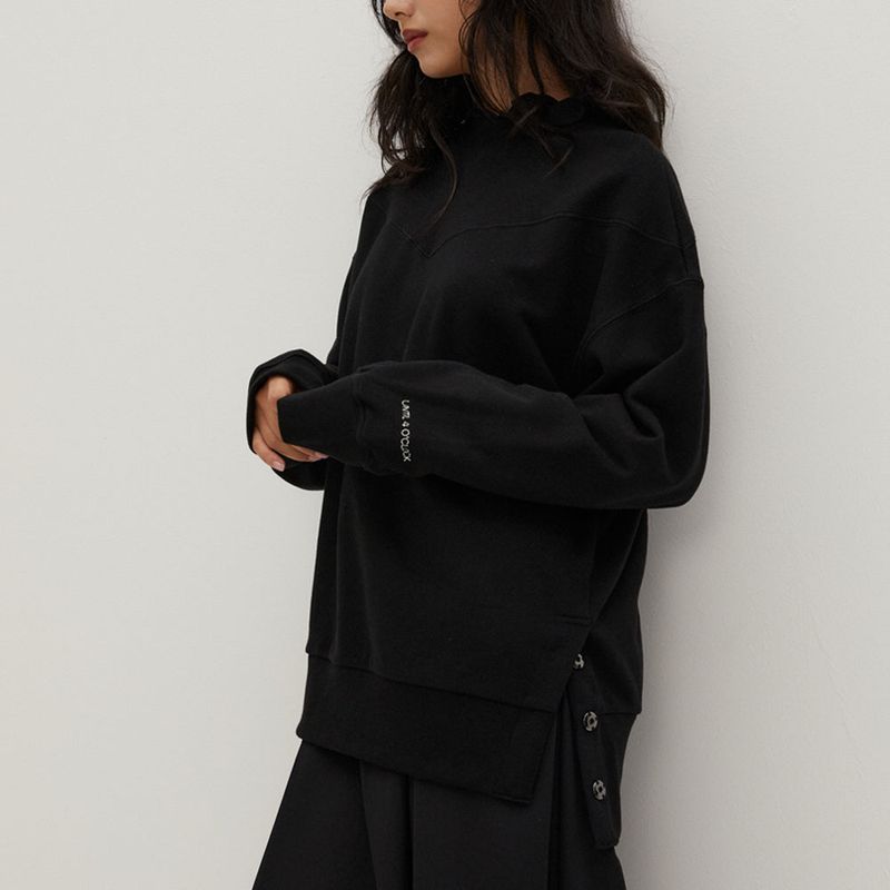 Raverous Slit Sweatshirts Black