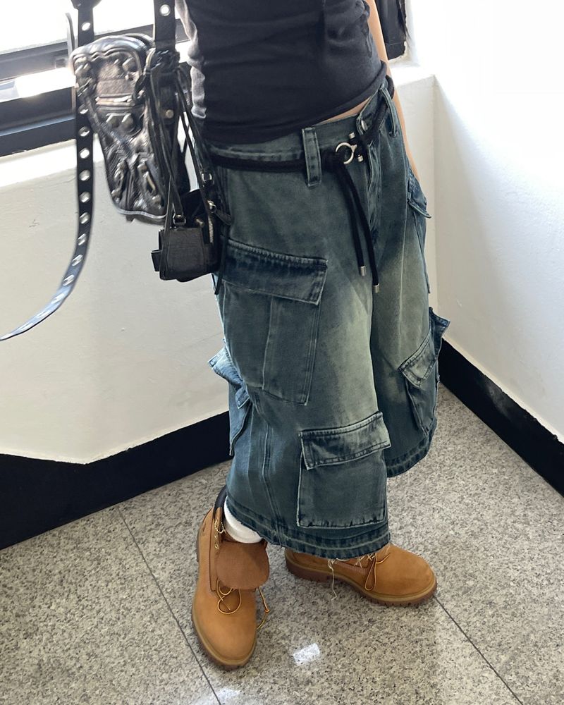 Origin Vintage Cargo Denim Bermuda Pants