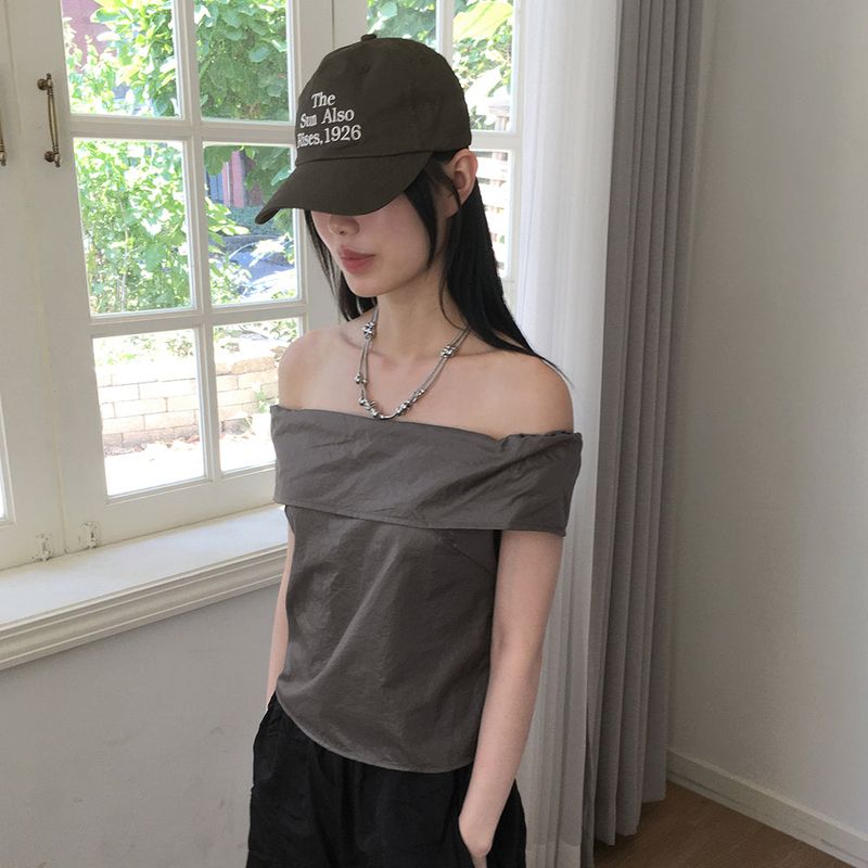 Also lettering embroidery cotton ball cap