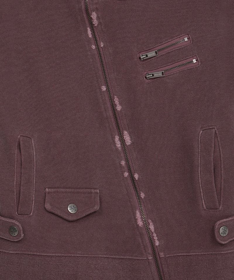 pg diagonal zip up (wine)