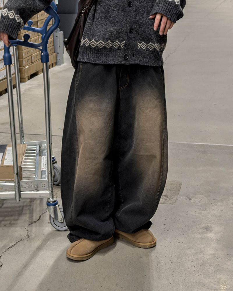 Blon brown teen balloon denim