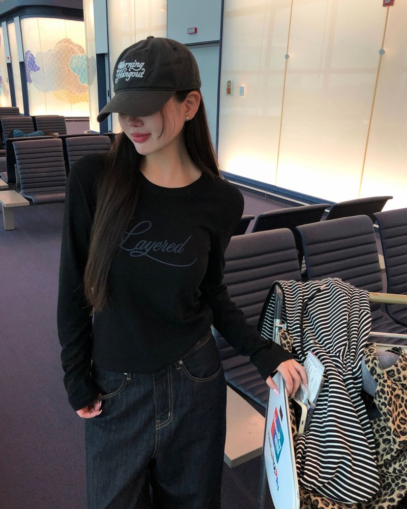 [ORIGINAL] Paper Lettering Long-Sleeve T-Shirt