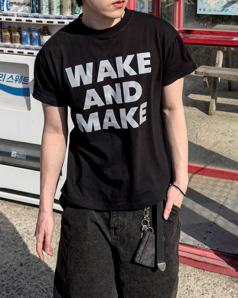 JIIGEUM(ジグム)の「Wake Regular Short Sleeve T-shirt(Tops)」