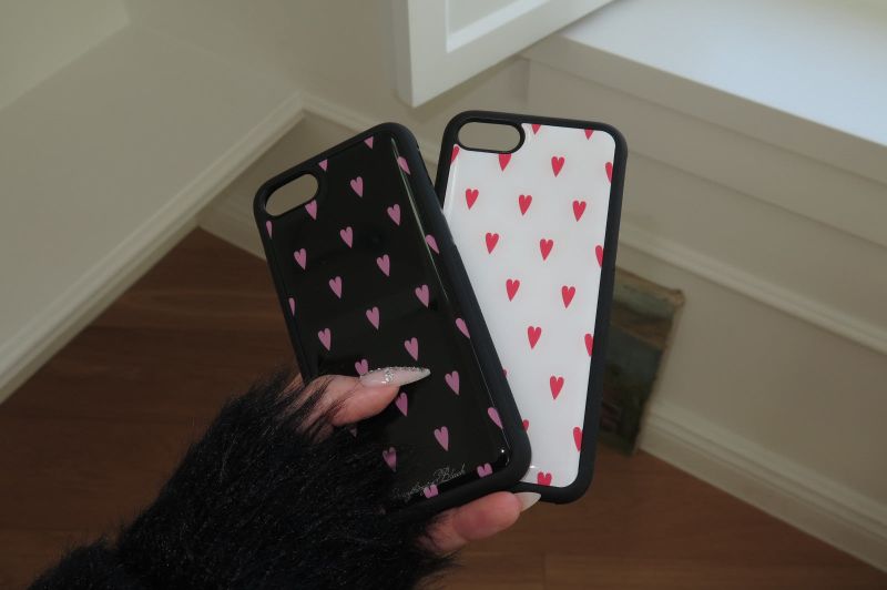heart epoxy bumper case [black]