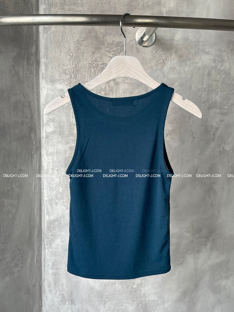 Flower printed crop sleeveless