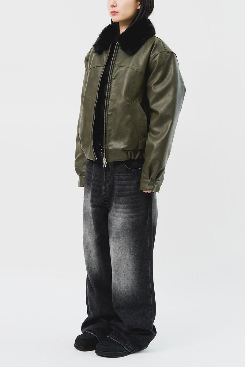 Dept Fur Leather Jacket (3color)
