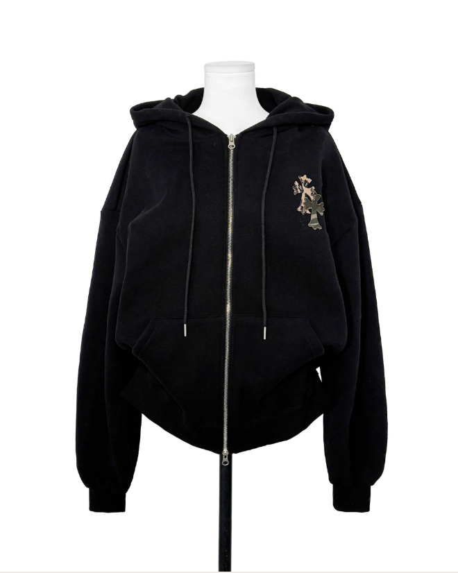 connect patch napping mens hoodie zip