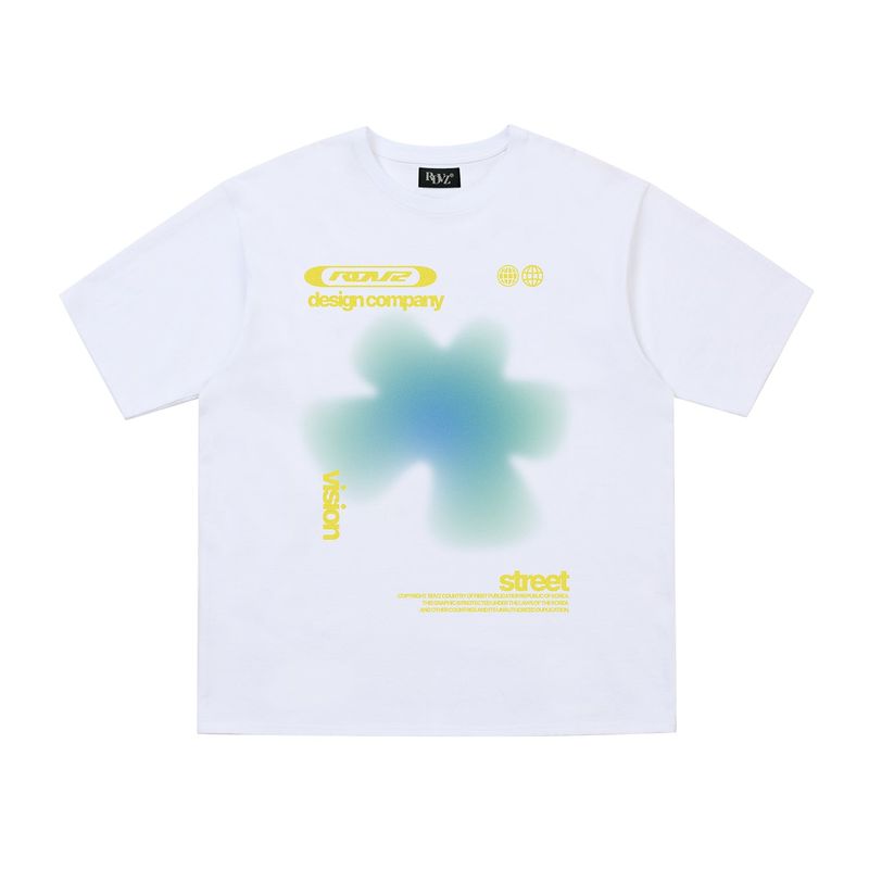 RDVZ（ランデブー）の「フェードリーフプリントT　ホワイト（トップス）」