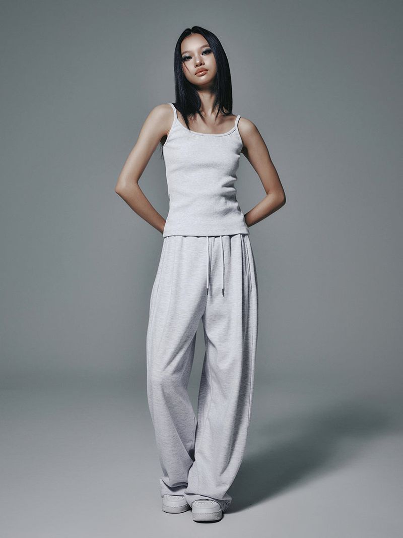 MOON SLEEVELESS HEATHER GREY