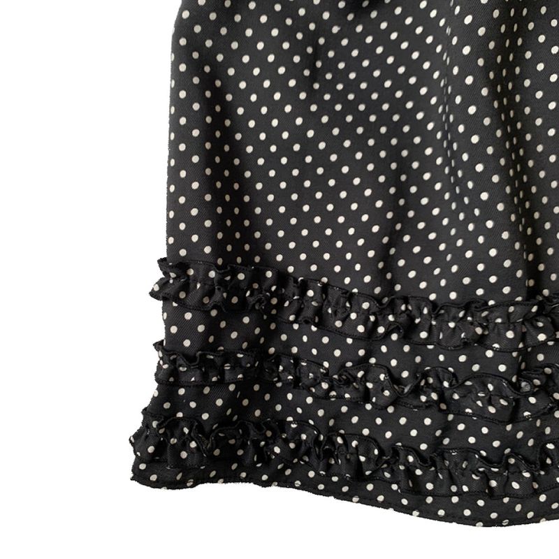 Vicky Frill Long skirt (dot black)