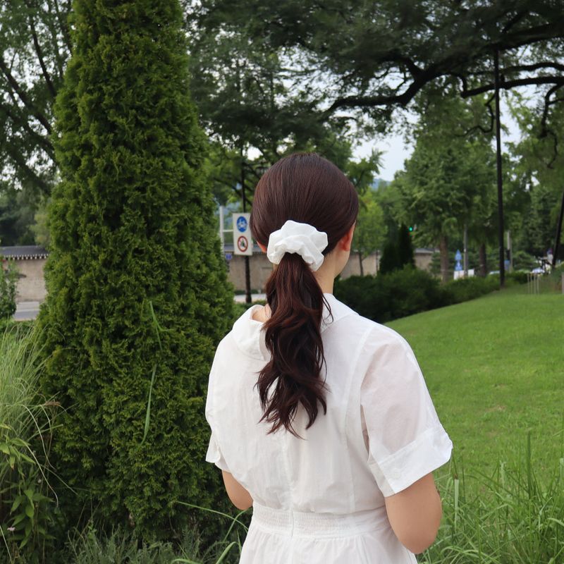 Bon weekend（ボン ウィークエンド）の「Sunny Dry Scrunchie (WHITE)（Hair Accessories）」