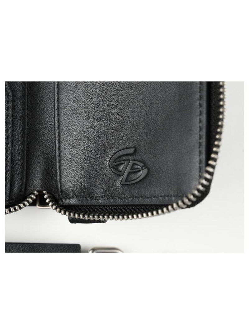 BUCKLE KEYRING LEATHER WALLET