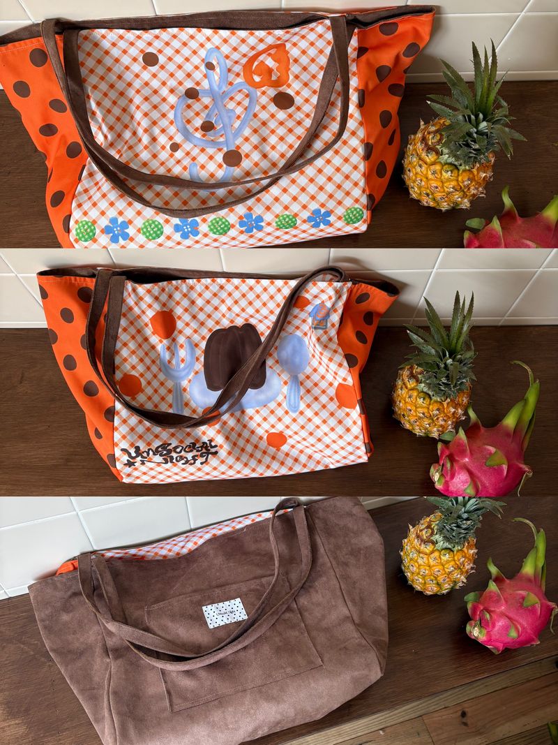 UnsocialNight(アンソーシャルナイト)の「UnsocialNight 3 ways Canneles dot tote bag(Bags)」