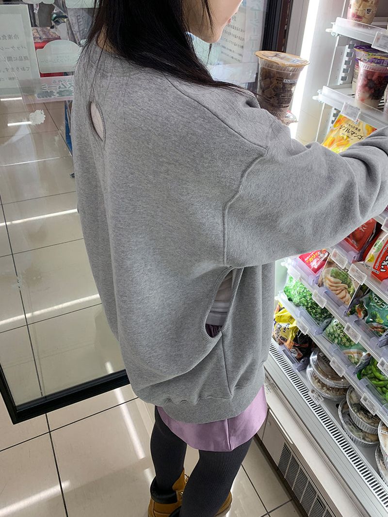 CIRCLE HOLE SWEAT SHIRT (3C)