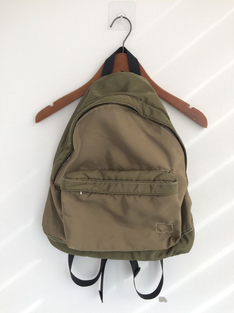 vintage two-tone backpack