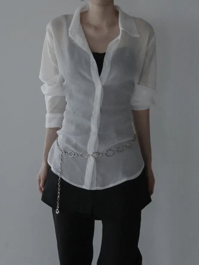 Nua See-through Wrap Blouse