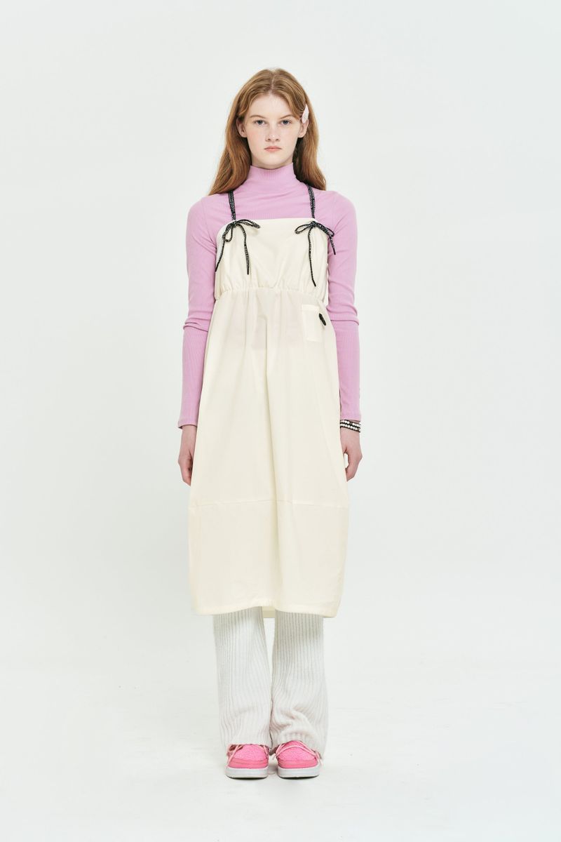 CHERRY BASIC HALF NECK T-SHIRT [PINK]