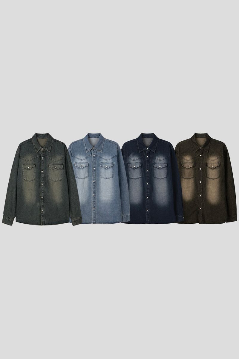 St Weston brush denim shirts