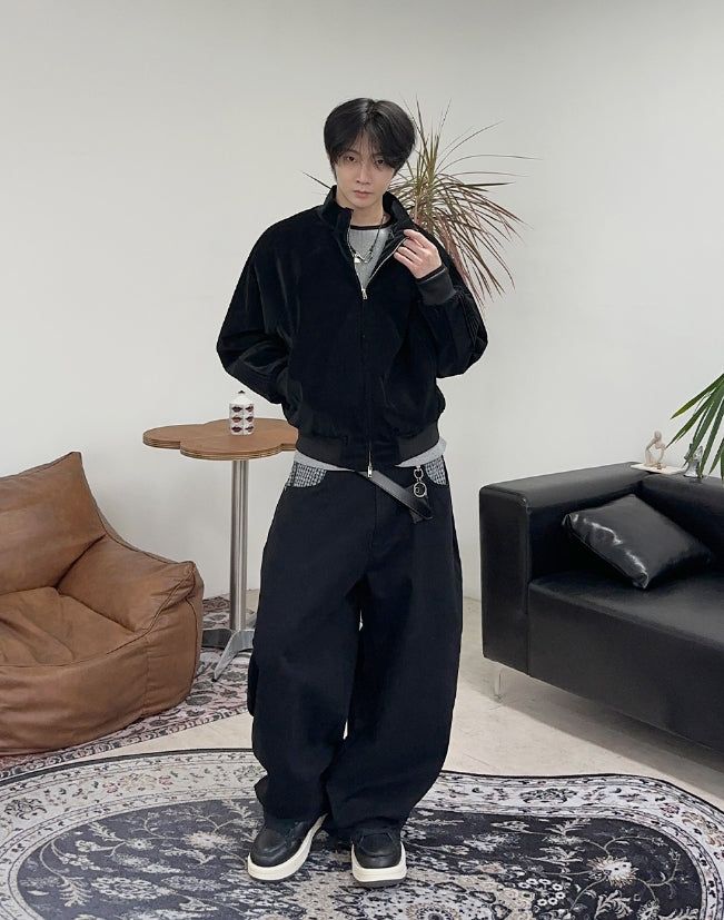 Hide Glossy Pleats Leather Jumper