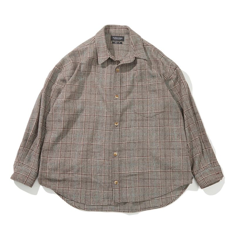 PLATEAU STUDIO(プラテウスタジオ)の「oversized wool check shirt(Tops)」