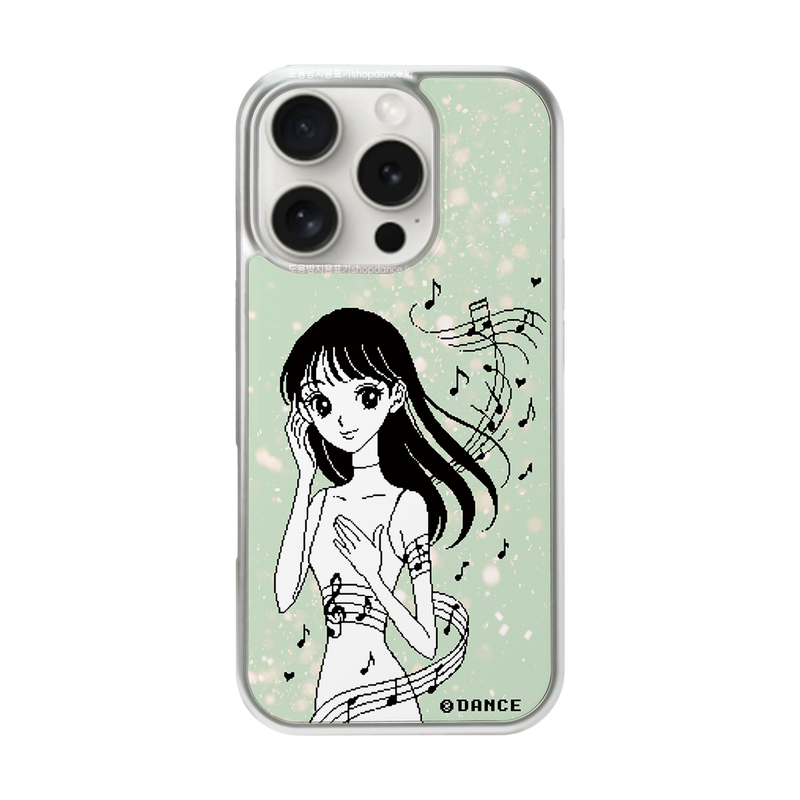 silver bumper) black 'Miu' case - melon