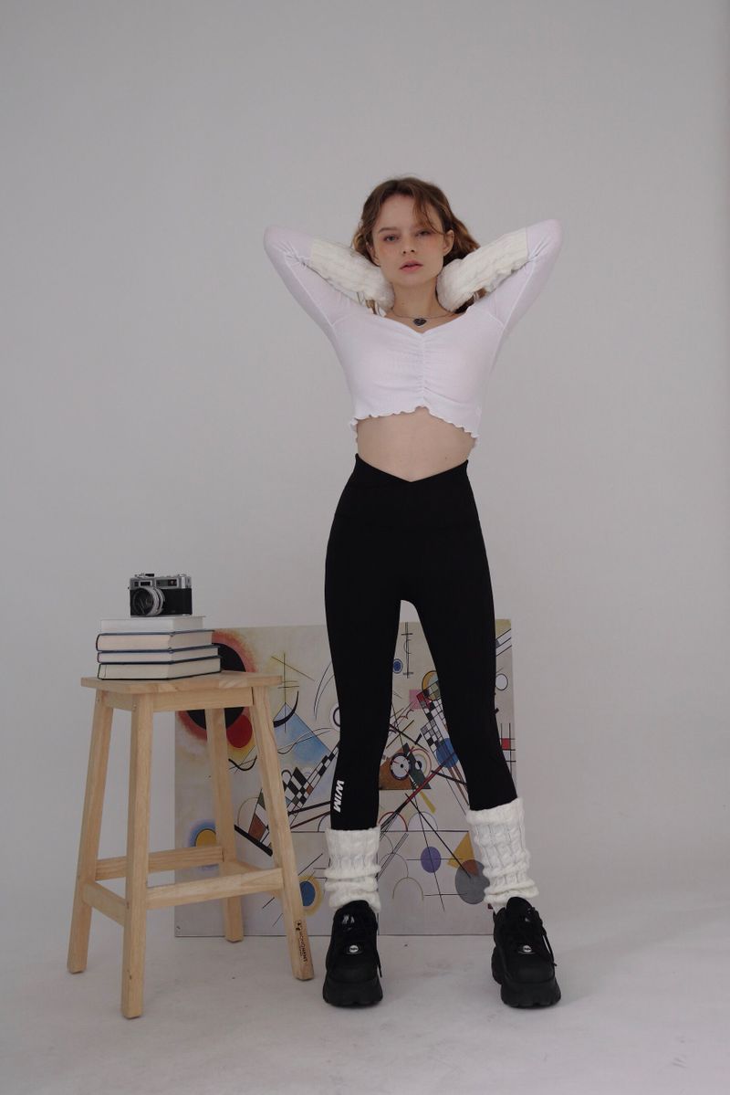 DOUBLELAP LEGGINGS- black
