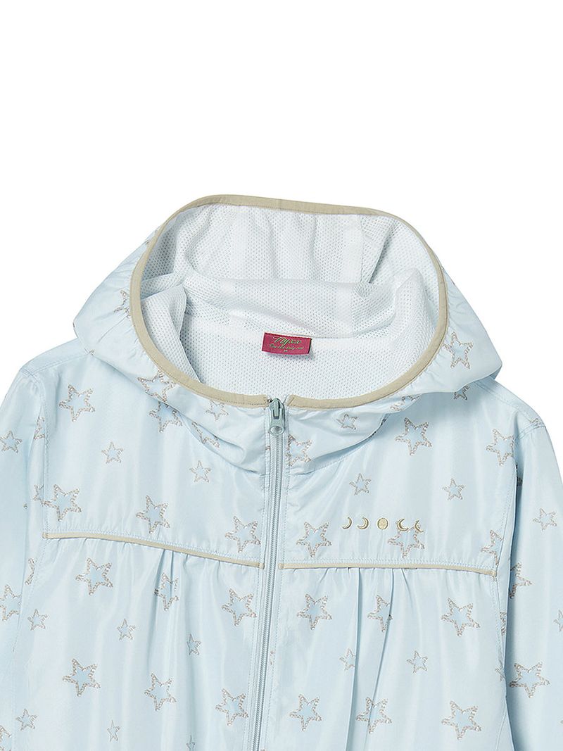 SHIRRING WINDBREAKER LIGHT BLUE