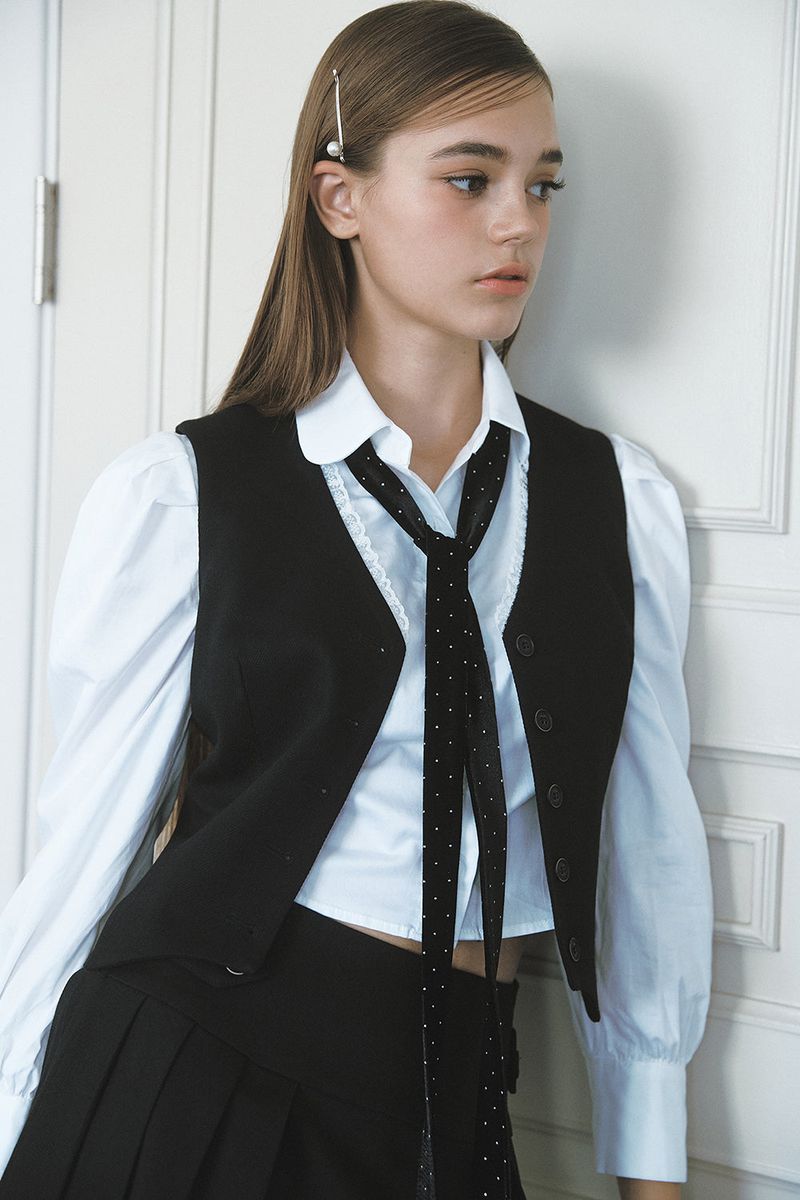 MOILLY(モイリー)の「Black Velvet Dot Tie(Fashion Accessories)」
