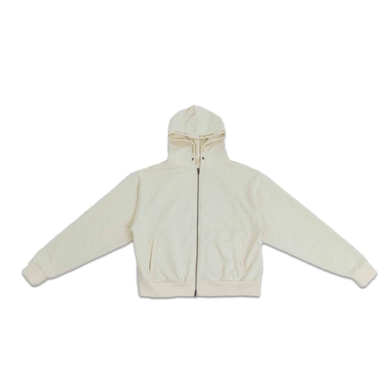 nsn logo zip up hoodie -ivory-
