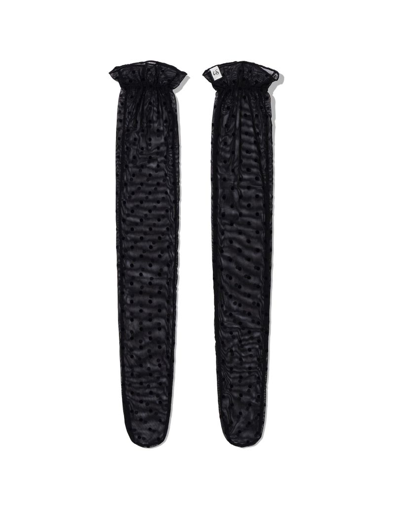 MESH DOT KNEE SOCKS(BLACK)