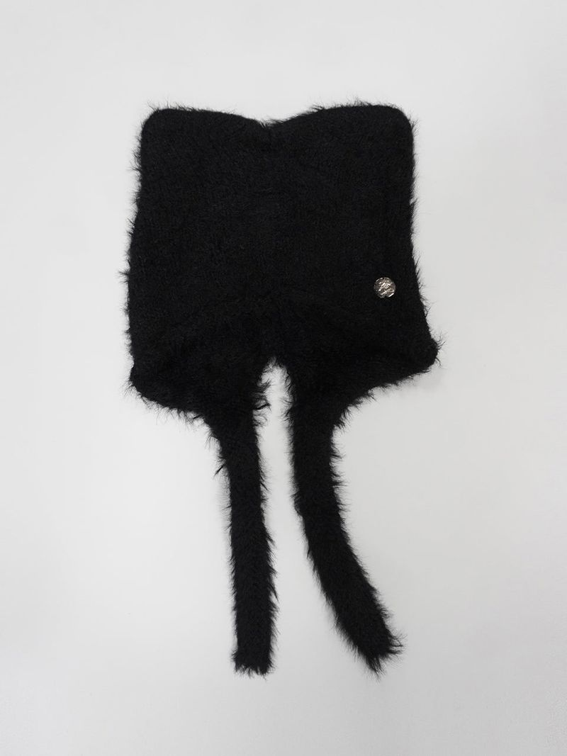 CAT FUR EARFLAP BEANIE - 4COLOR