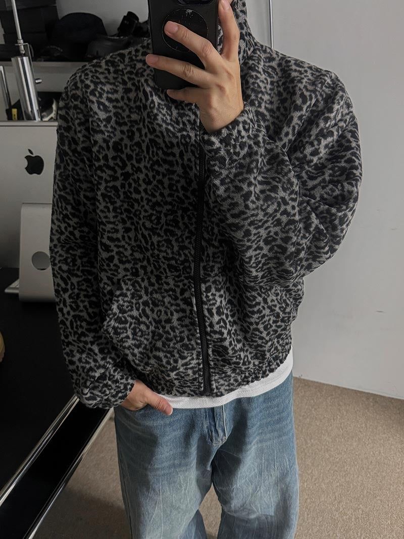 ASCLO Leopard Fleece Zip Up (2color)