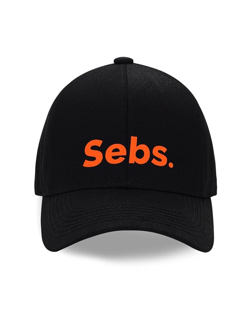 Sebs.（セブス）の「Sebs. ブラックネオンオレンジ（帽子）」