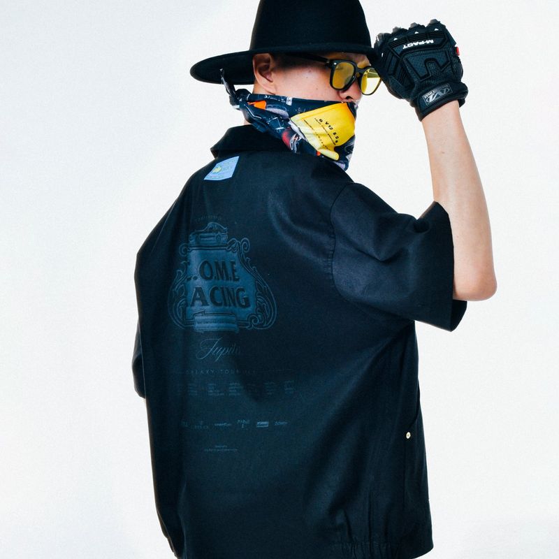 [UNISEX] C.O.M.E Mechanic Short Sleeve Work Jacket (Black)