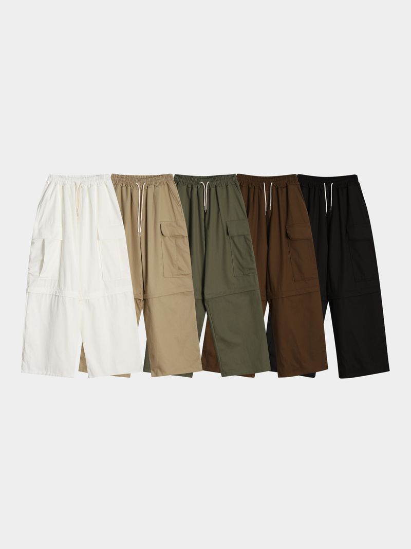 Convertible Wide Cotton Pants (5 Colors)